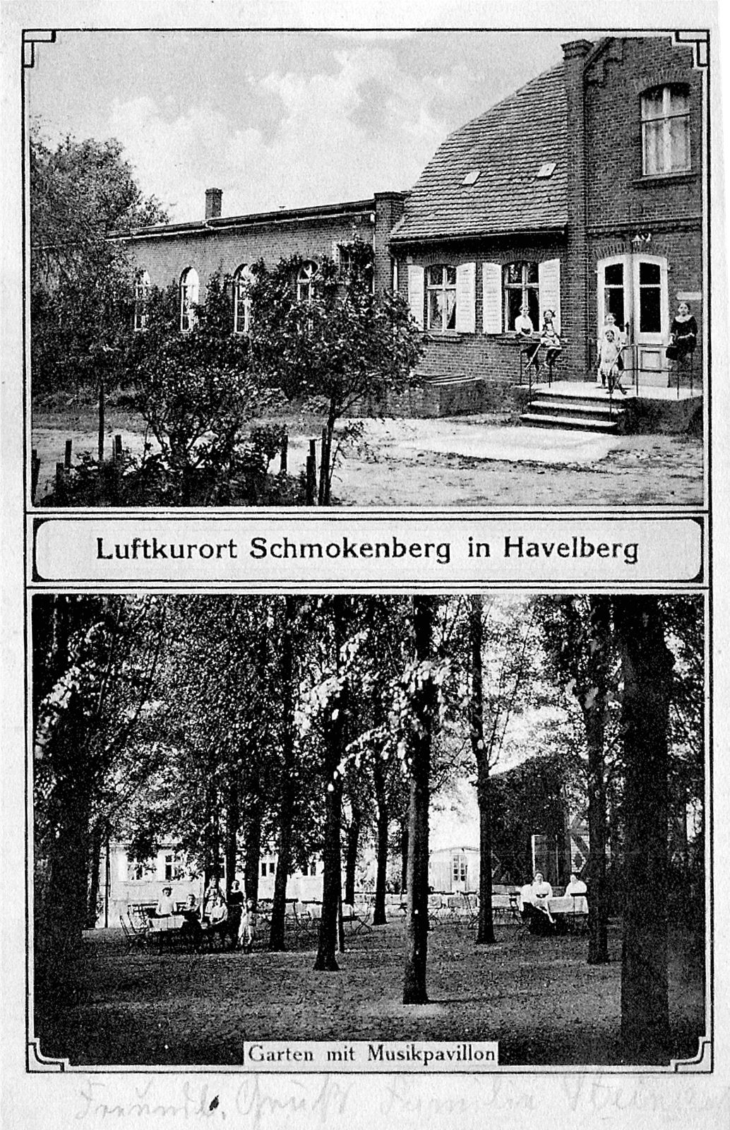 Historische Postkarte „Luftkurort Schmokenberg in Havelberg